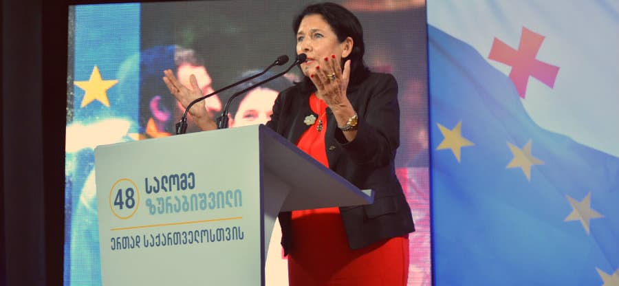 პრეზიდენტობის კანდიდატი, სალომე ზურაბიშვილი ხვალ მარტვილის, ჩხოროწყუს და წალენჯიხის მოსახლეობას შეხვდება