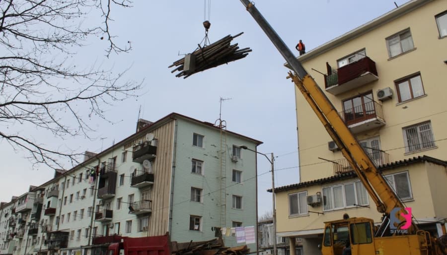 ფოთში სტიქიის შედეგების სალიკვიდაციო სამუშაოები გრძელდება
