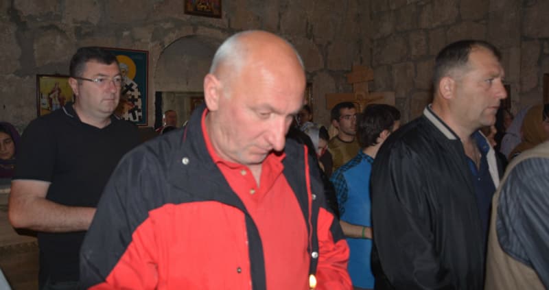 ჩხოროწყუს მერი ოცინდალეს მონასტერში წირვას დაესწრო