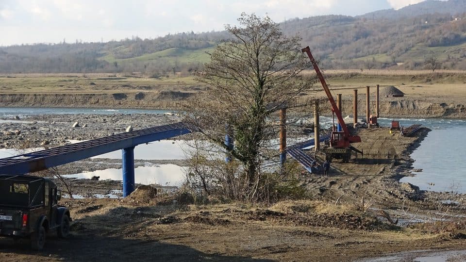 ხობის მუნიციპალიტეტის სოფელ ბიაში ხიდი შენდება