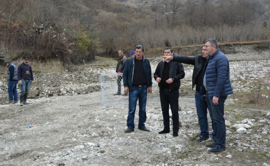 ჩხოროწყუს მერმა ნაპირსამაგრი სამუშაოები დაათვალიერა