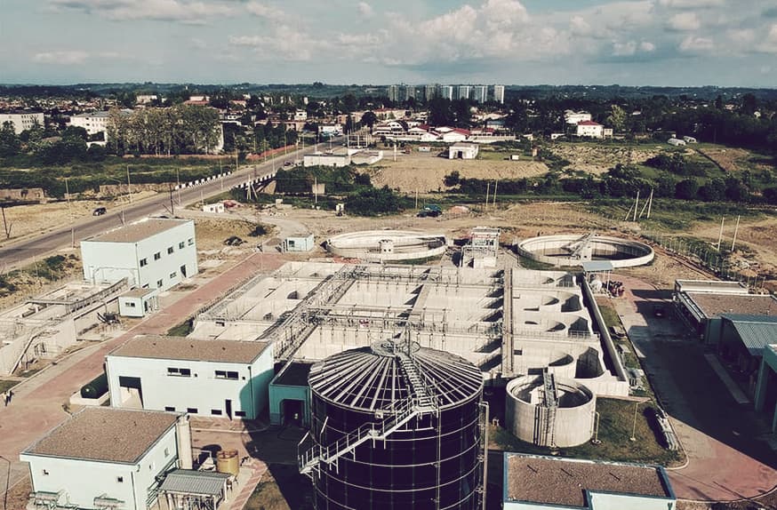 ზუგდიდში წყალარინების გამწმენდი ნაგებობის სამშენებლო სამუშაოები სრულდება