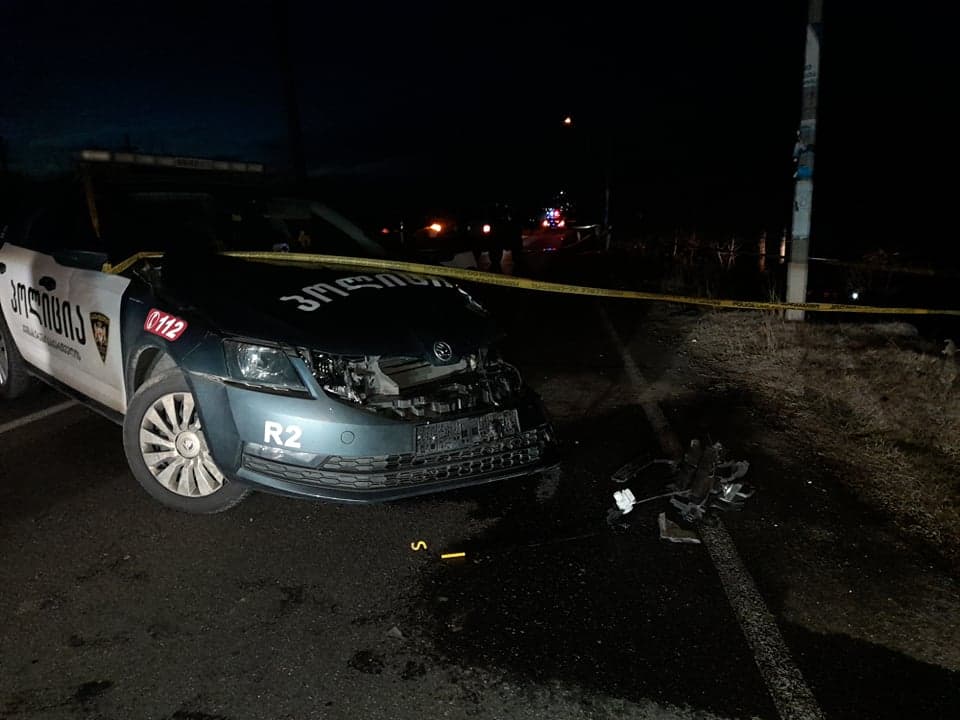 ავტოსაგზაო შემთხვევა სენაკში – ავარიის შედეგად პატრულ-ინსპექტორი მსუბუქად დაშავდა