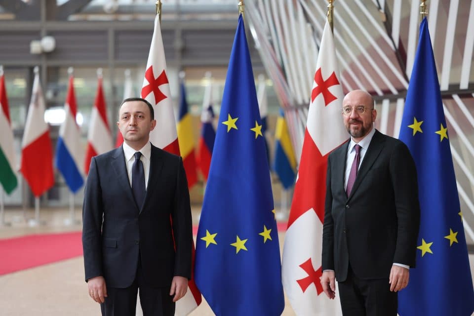 ირაკლი ღარიბაშვილი შარლ მიშელს შეხვდა