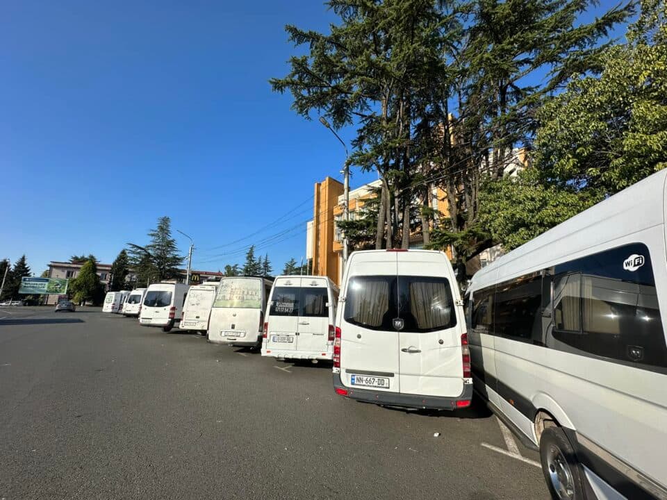 საქალაქთაშორისო ტრანსპორტისმ ძღოლების ნაწილის აქცია ზუგდიდში