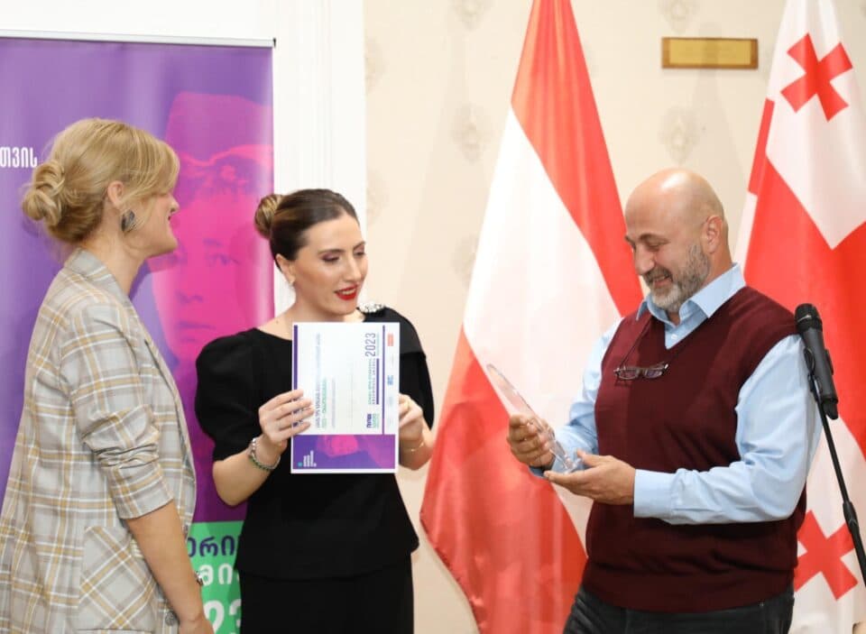 ზუტნერის მშვიდობის პრემია ჟურნალისტ მამუკა ყუფარაძეს გადაეცა