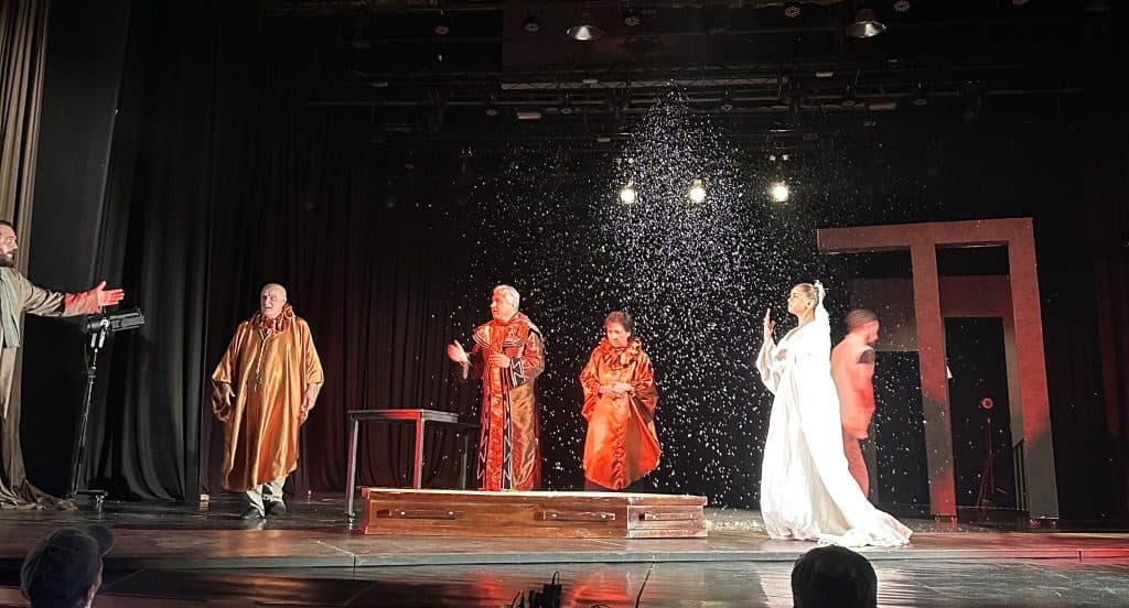 ,,ბილეთი უკანასკნელი წარმოდგენისთვის” – ზუგდიდის თეატრი მაყურებლის წინაშე პრემიერით წარდგა [ფოტო] - image 11