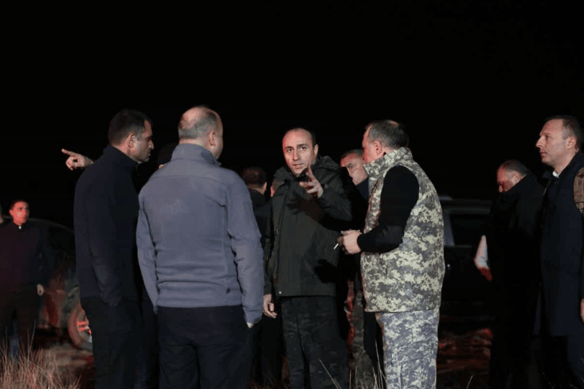 გეკა გელაძე თურქული თვითმფრინავის ჩამოვარდნის ადგილზე იმყოფება