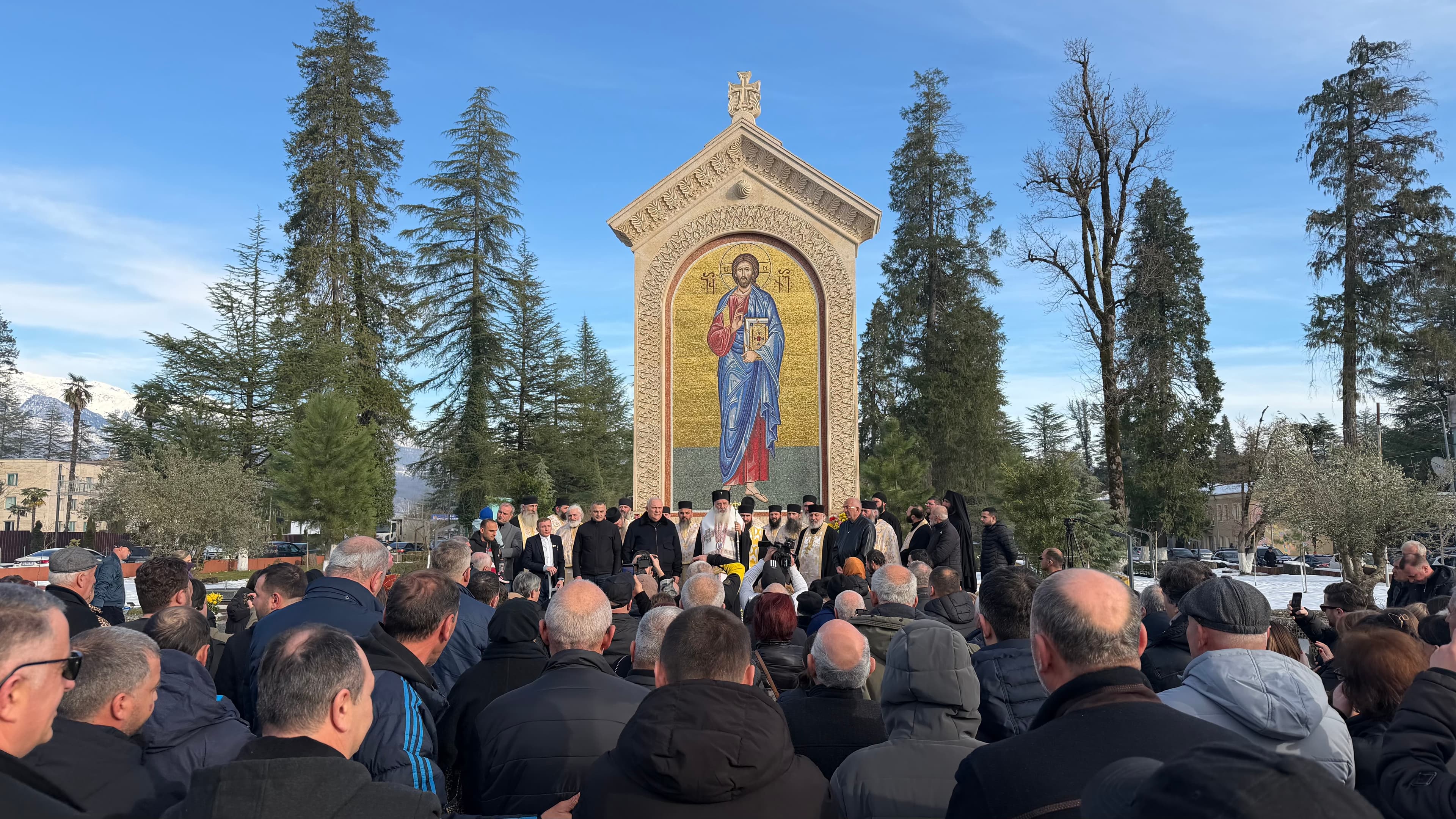 წალენჯიხაში მაცხოვრის მოზაიკური ნიშა დაიდგა - image 5