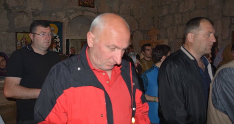 ჩხოროწყუს მერი ოცინდალეს მონასტერში წირვას დაესწრო