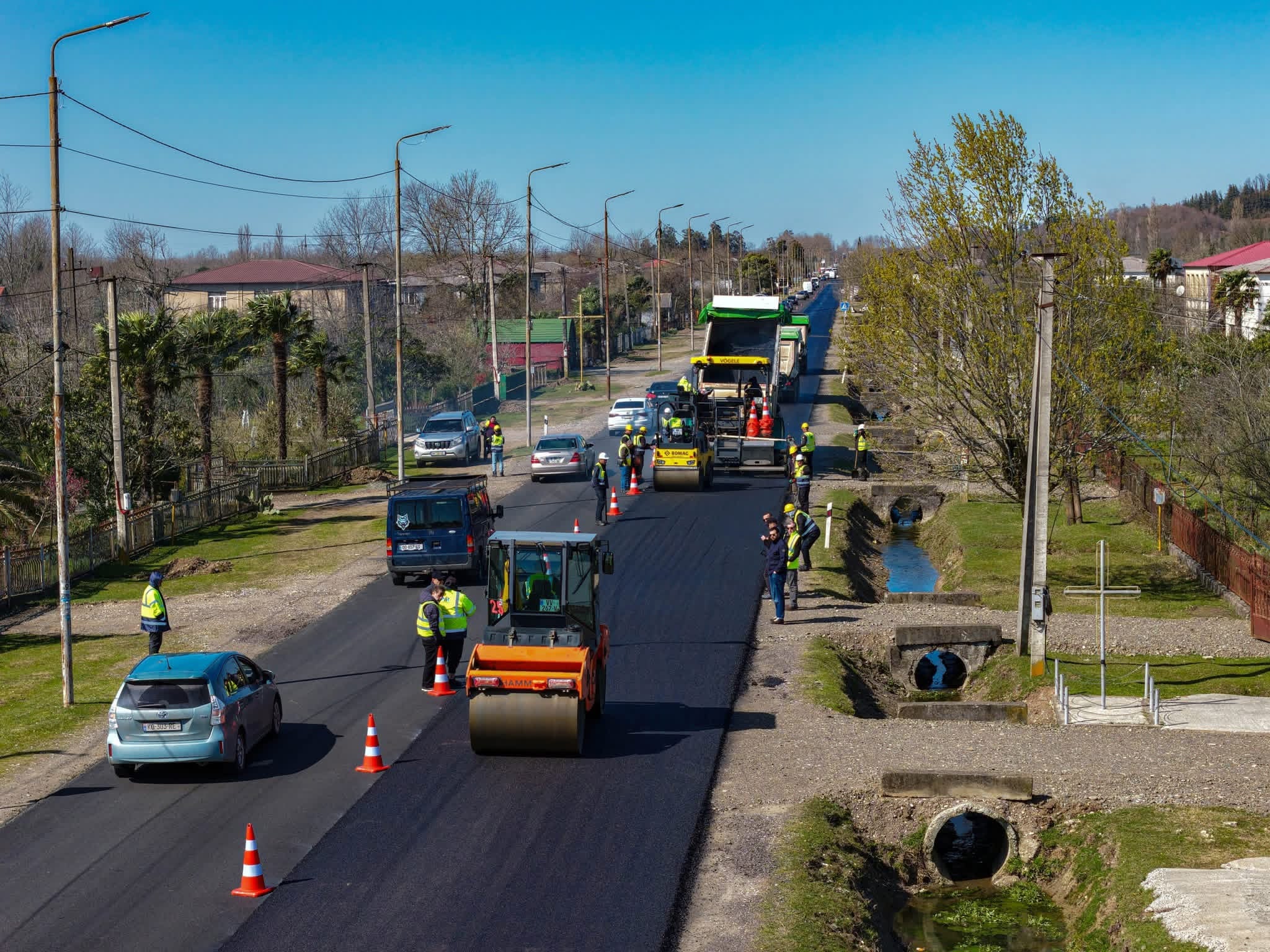ხობში საერთაშორისო მნიშვნელობის გზის 6 კილომეტრიანი მონაკვეთი იგება 
